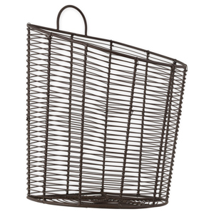 Nkuku Inkollu Wall Hung Basket Aged Brass